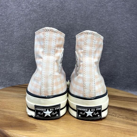 Converse Chuck Taylor 70 Pink Gingham Shoes Women's 9 Canvas High Top Checkered - Picture 4 of 8
